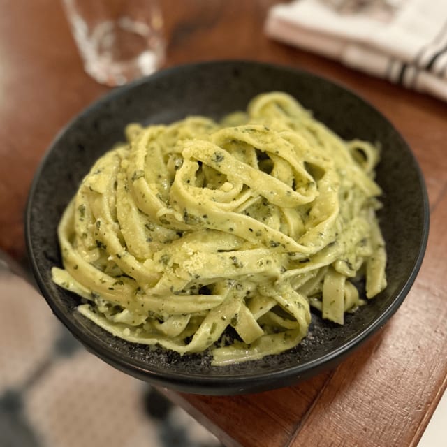 Kale Pesto Fettuccine.